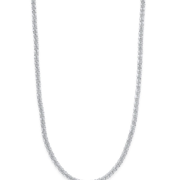Giani Bernini Sterling Silver 20 Inch Sparkle Link Necklace
